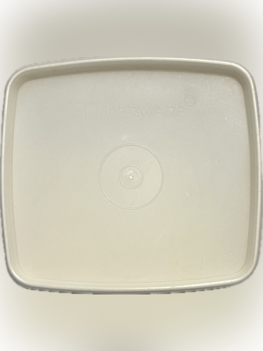 Vintage Tupperware Rectangle Container With Lid in Almond Modular Storage